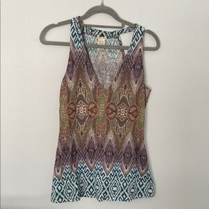 Multicolor Patterned Women's Tank Top